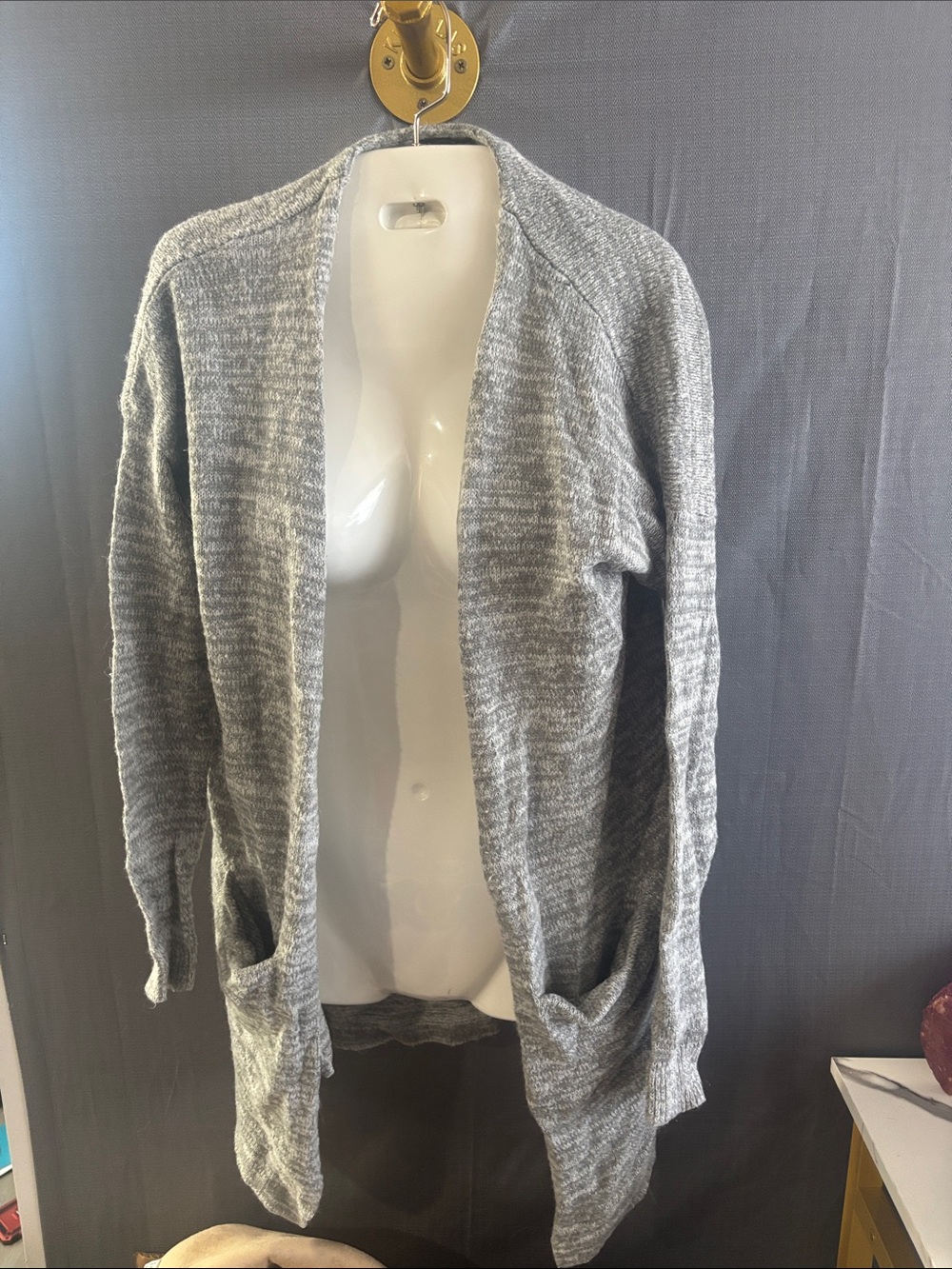 Express Women's Heather Gray Crewneck Sweater